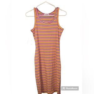 Bodycon Popular 21 Ribbed midi Dress Large